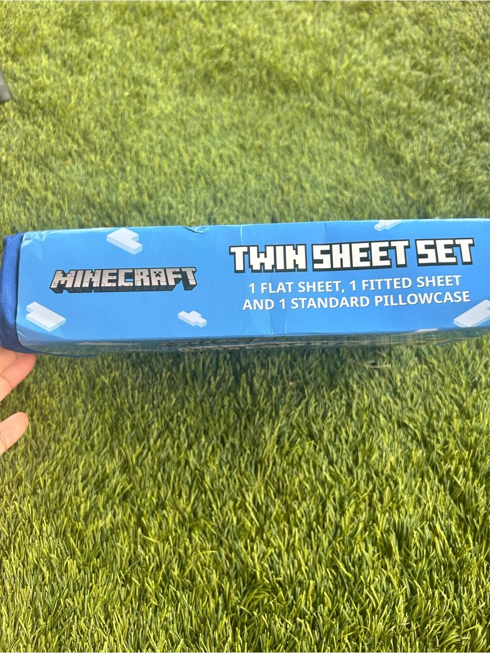 Minecraft Twin Sheet Set in Blue - Super Soft Microfiber